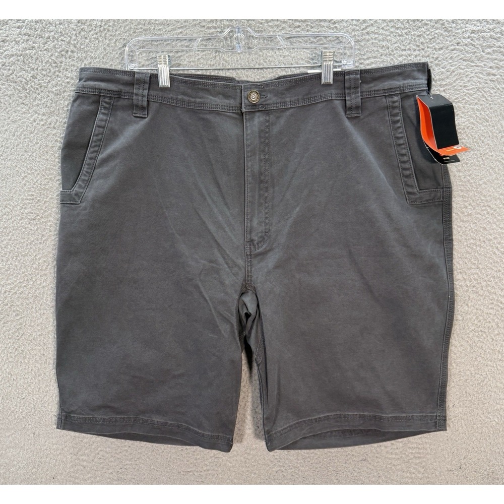 Walls Shorts Mens 42 Gray Duck Canvas Dalhart Relaxed Fit Flexible Workwear NEW